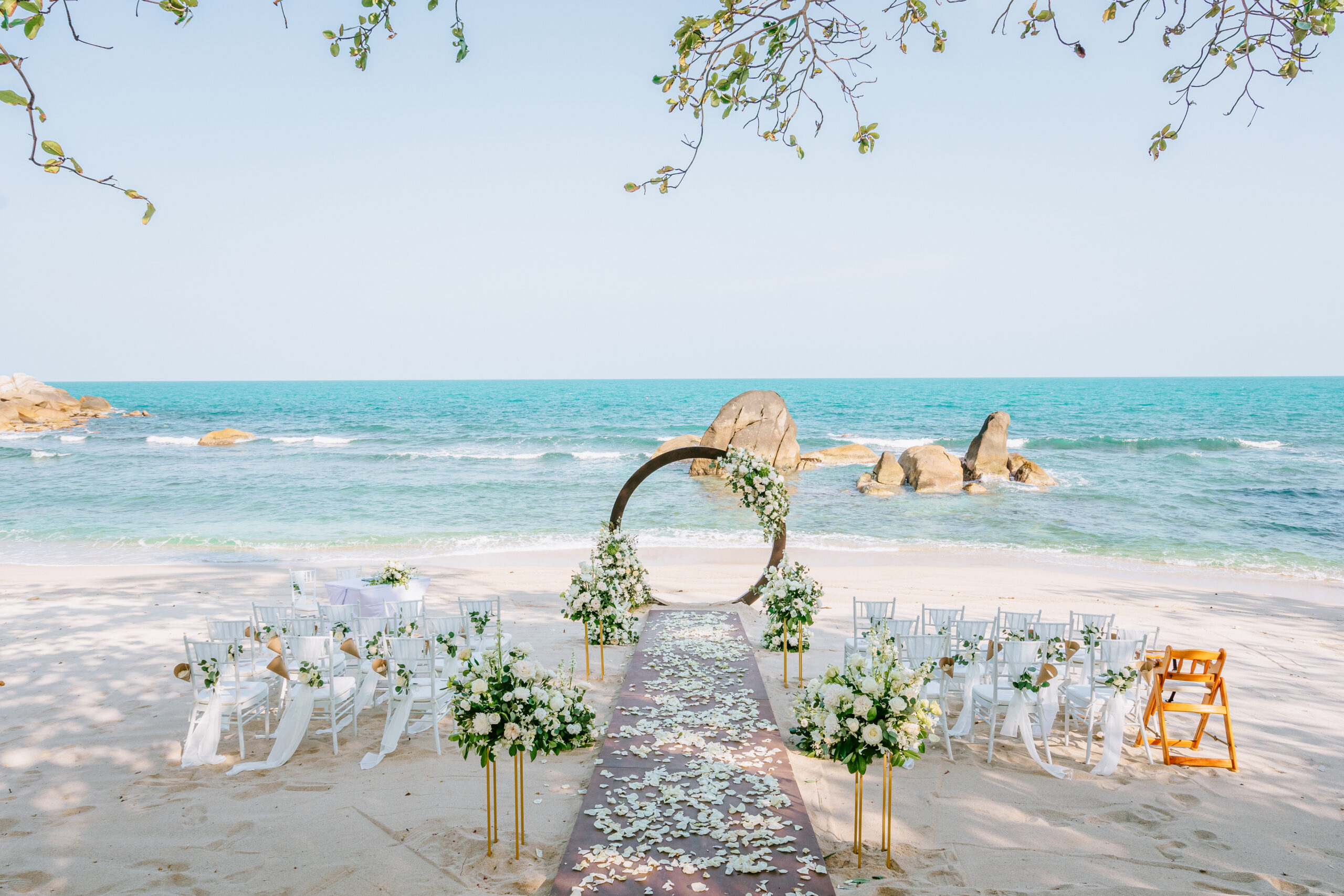 Silavadee Koh Samui wedding beach ceremony at private beach