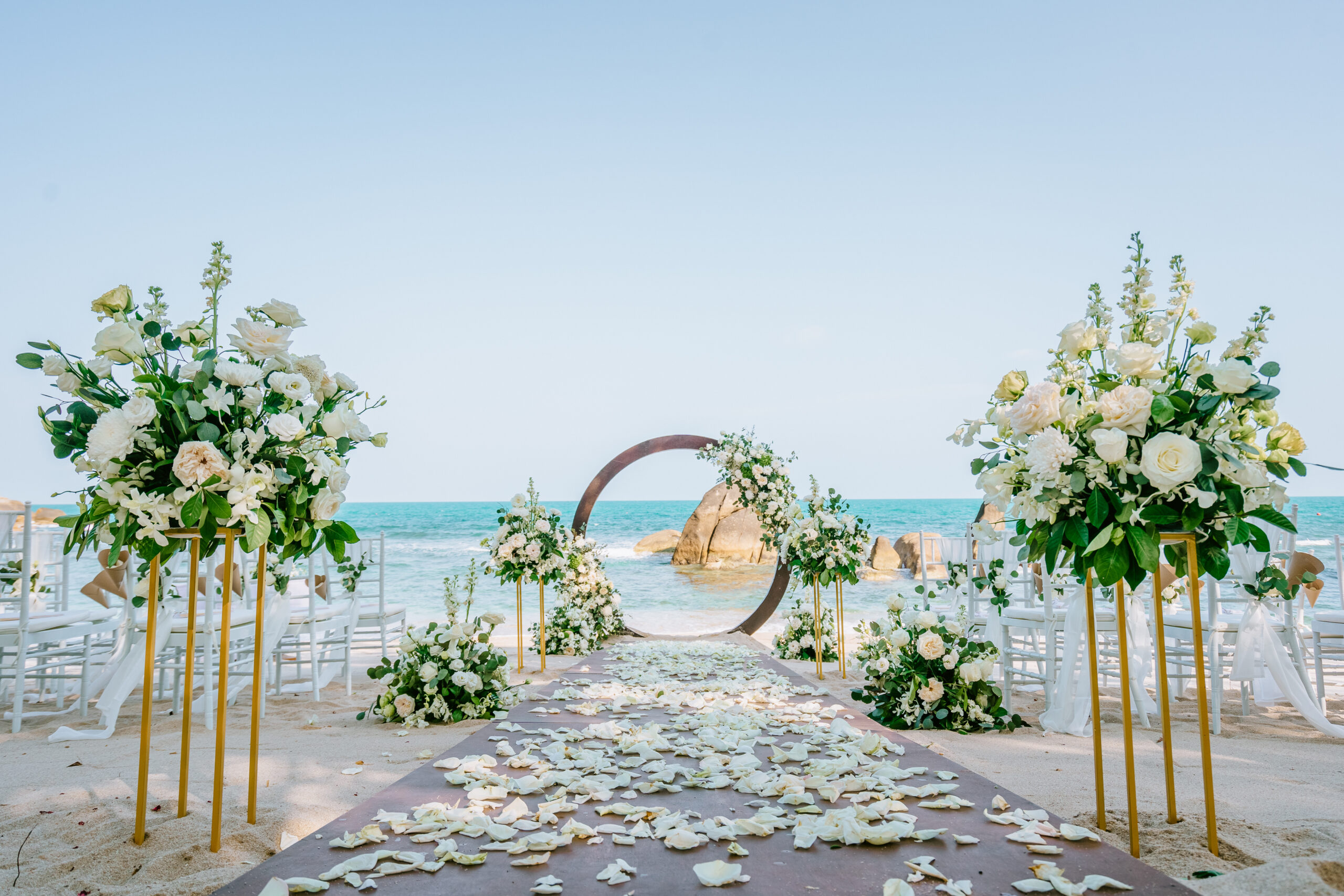 beach ceremony at Silavadee Koh Samui wedding venue