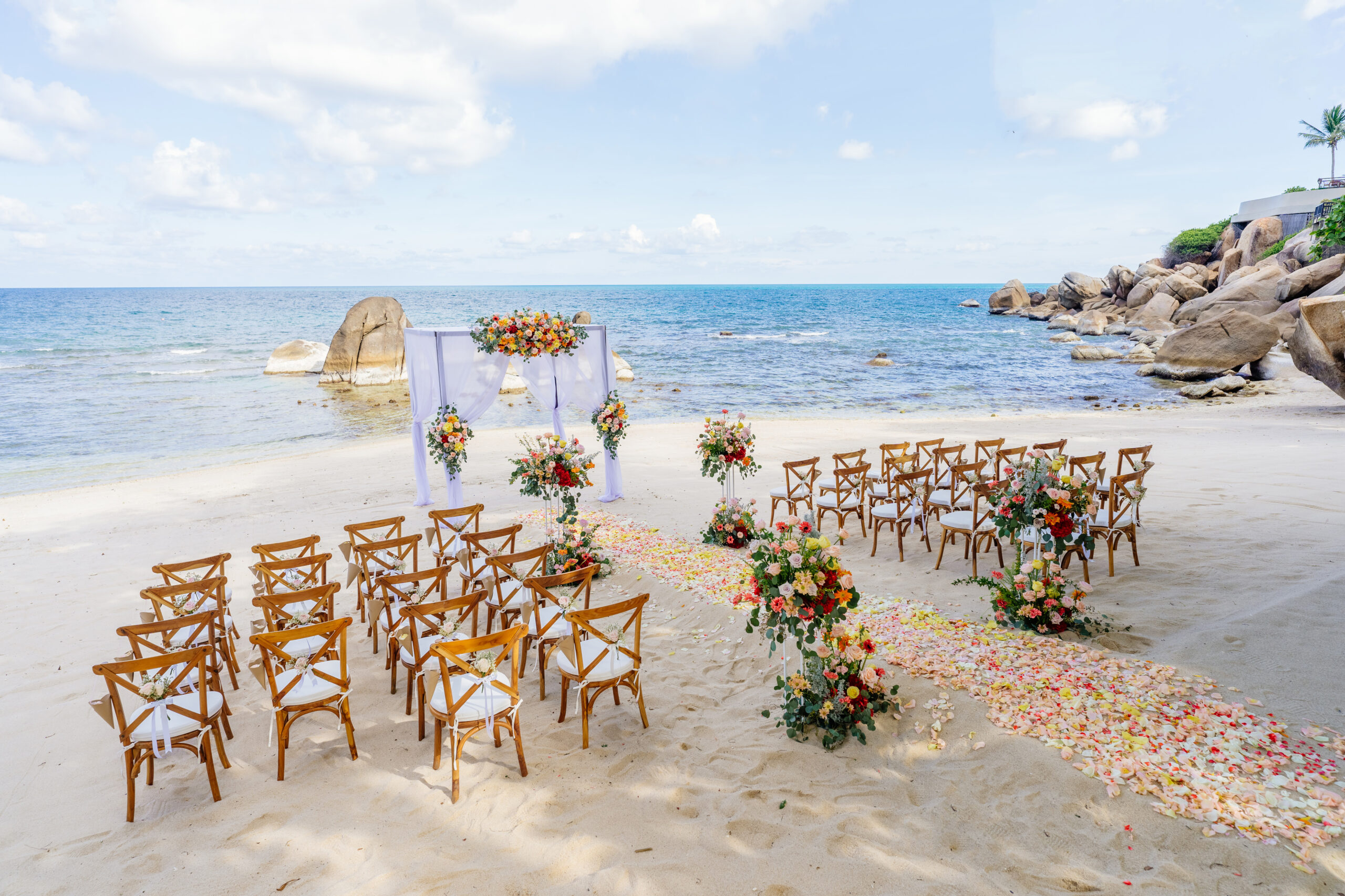 Silavadee Koh Samui destination wedding ceremony by the sea