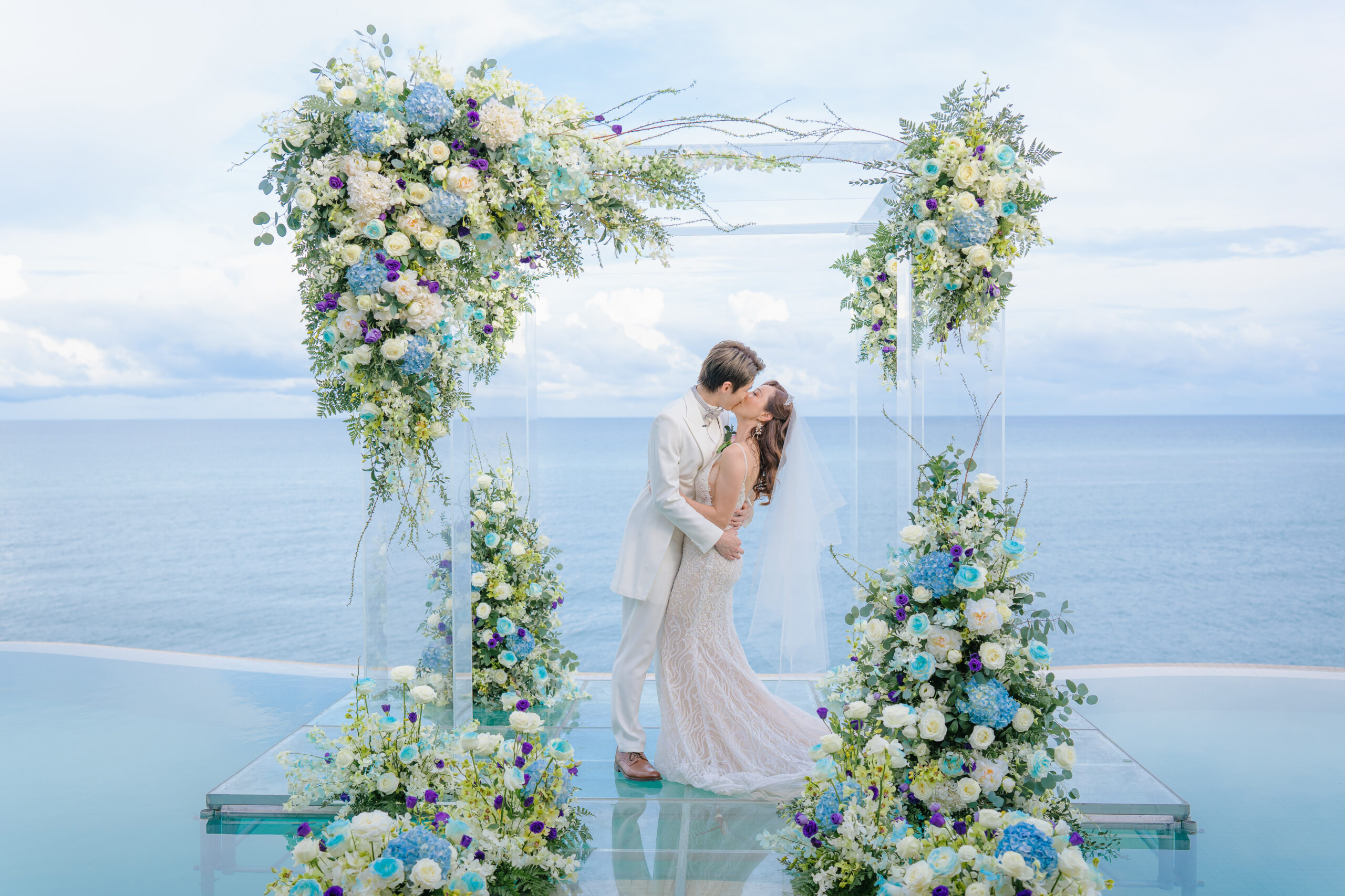 Silavadee Koh Samui infinity pool glass stage wedding