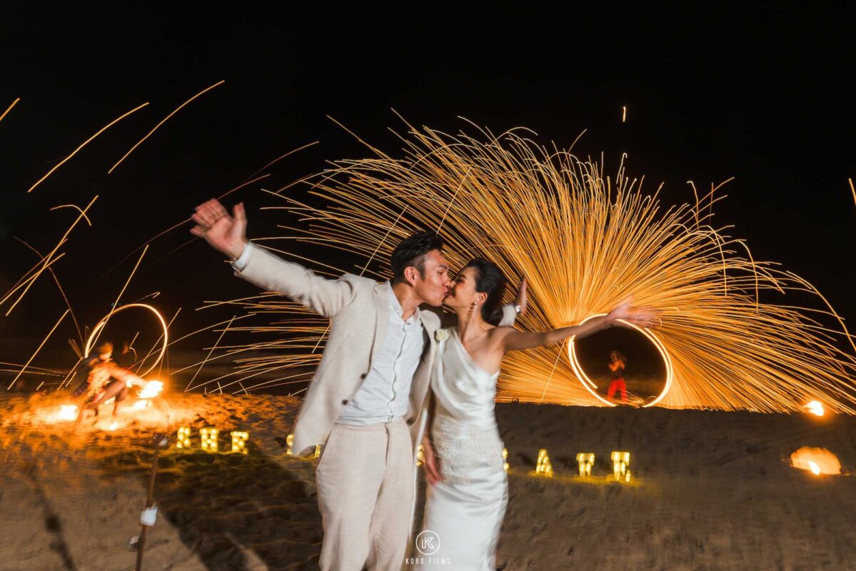 fire dancers